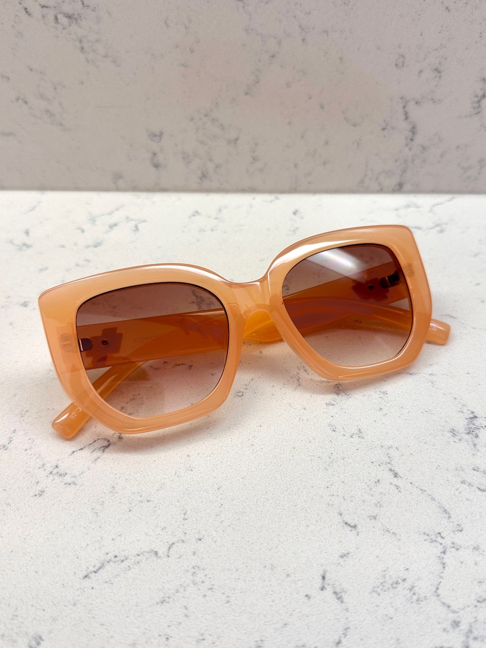 Le Specs EUPHORIA MIMOSA PINK Square Cat-eye Oversized Sunglasses